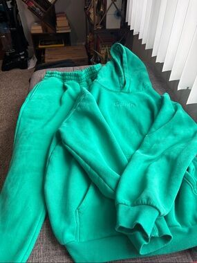 Comfort Teal Hoodie and Sweatpants Set